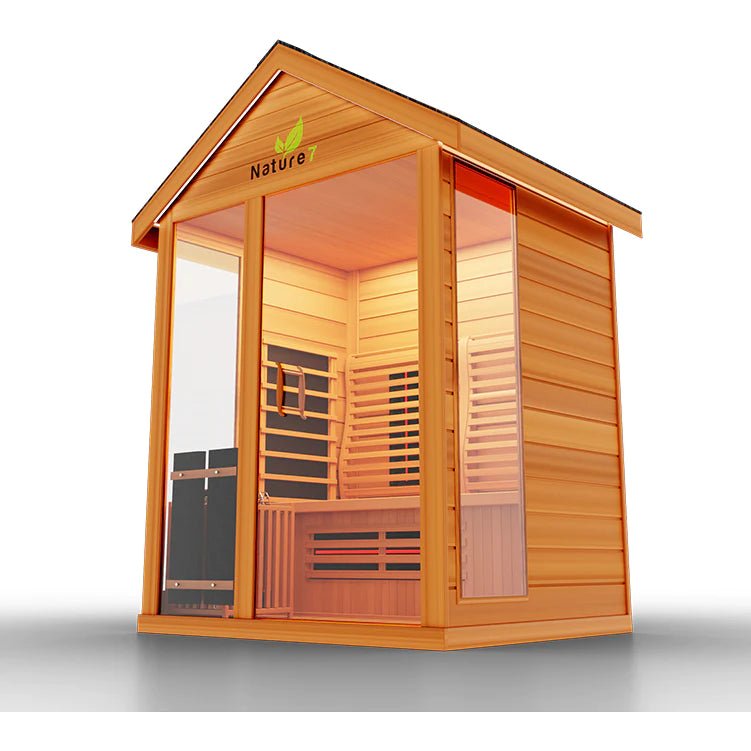 Nature 7 Sauna - 4 Person Outdoor Infrared Sauna - WellMed Supply