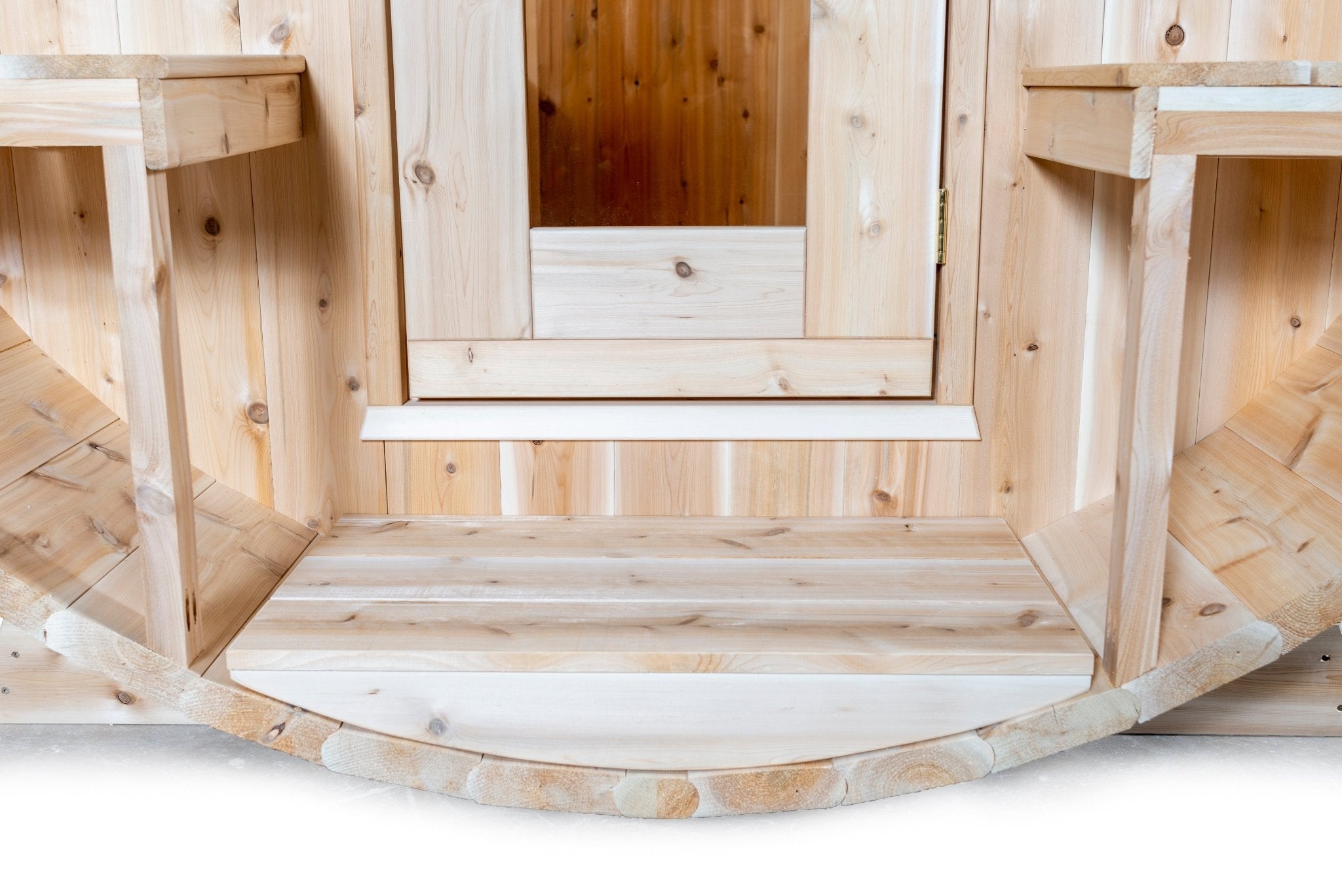 Dundalk Leisurecraft Canadian Timber 4 Person Serenity Barrel Sauna | CTC2245W - WellMed Supply