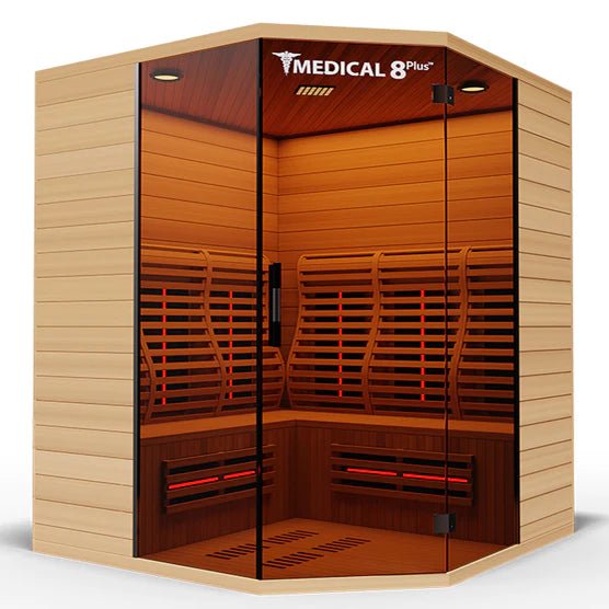 Medical 8 Plus V2 - Ultra Full Spectrum 6 Person Infrared Sauna - WellMed Supply