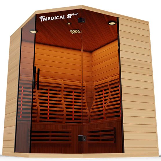 Medical 8 Plus V2 - Ultra Full Spectrum 6 Person Infrared Sauna - WellMed Supply