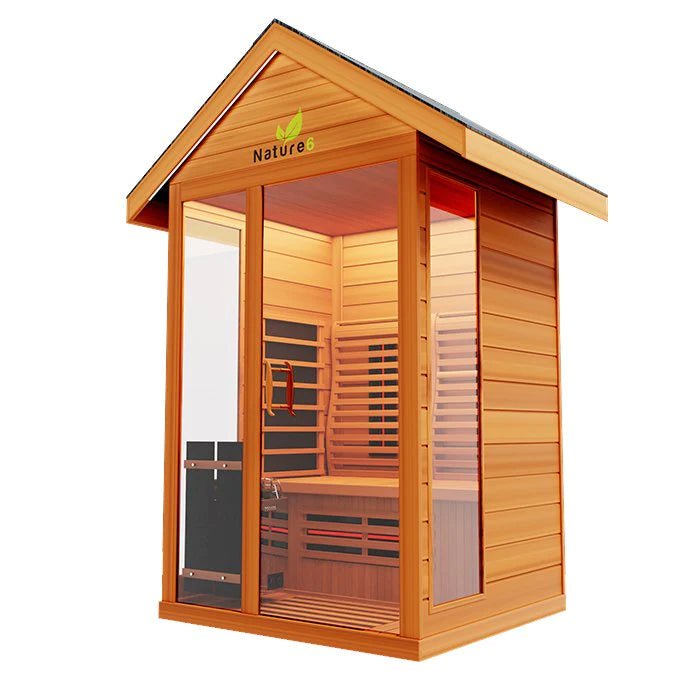 Nature 6 Sauna - 3 Person Outdoor Infrared Sauna - WellMed Supply