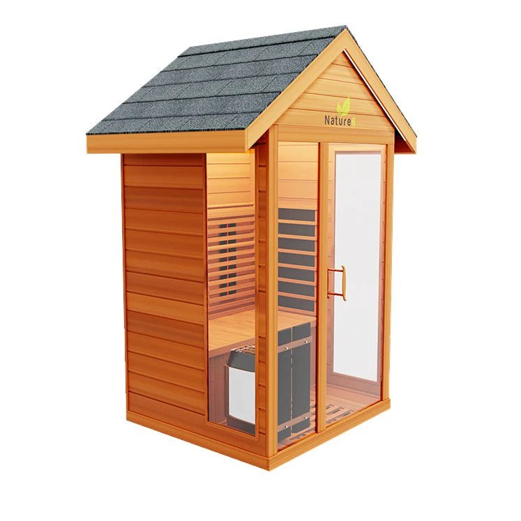 Nature 6 Sauna - 3 Person Outdoor Infrared Sauna - WellMed Supply